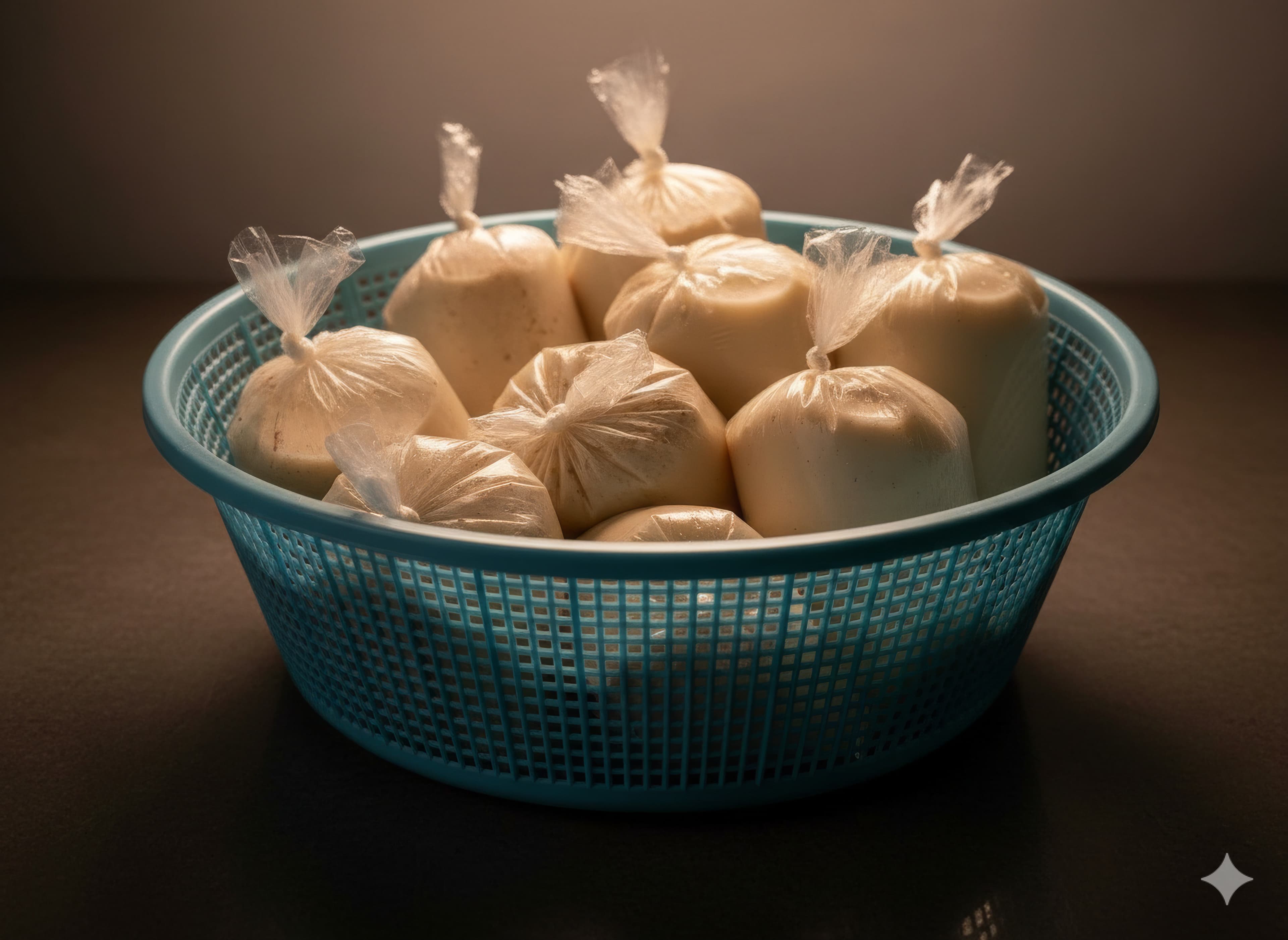 Fresh milk ideals displayed on a rustic table